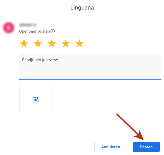 Google Review plaatsen - posten